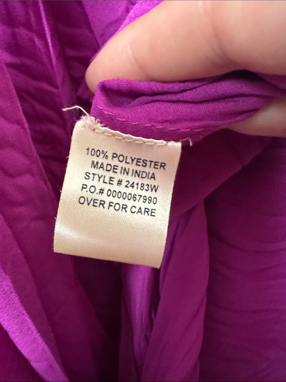 TravelSmith "Air Condition" Crinkle Pleated Maxi Skirt Purple Plus Size 3X - Picture 5 of 5